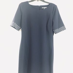 Navy Blue Dress with Pearl Sleeves size 8